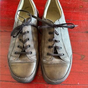 Finn Comfort Women's Leather Lace-Up Sneakers in Dark Brown $69-$424 Germany